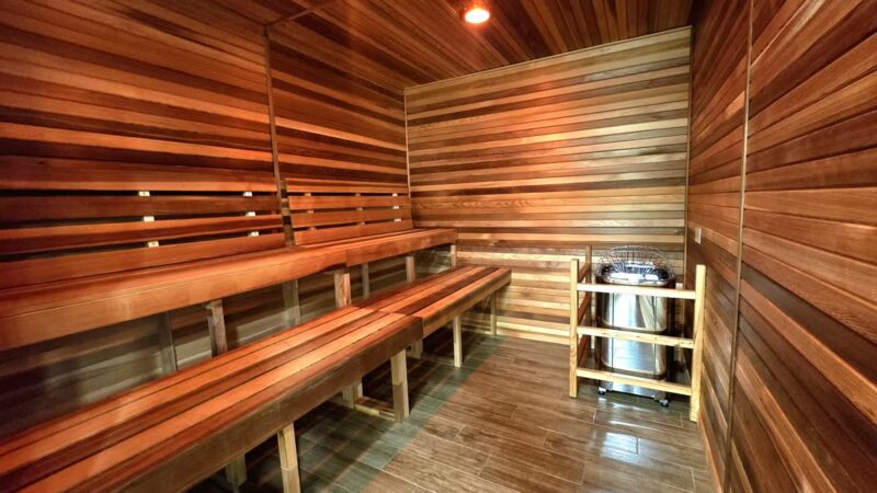 The AFS Club luxury gym sauna amenity